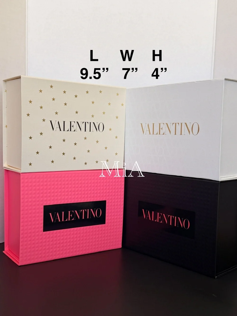 4 x VALENTINO Gift Boxes (9.5” x 7” x 4”)
